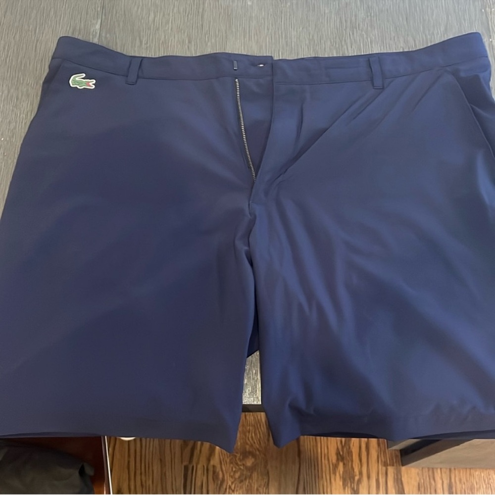 Lacoste Men's Dark Blue Flat Front Shorts